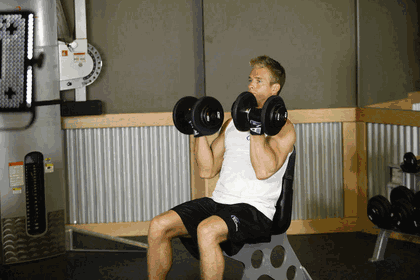 Arnold Press GIF — animated shoulders exercise demonstration