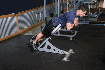 Back Extension GIF — animated back exercise demonstration