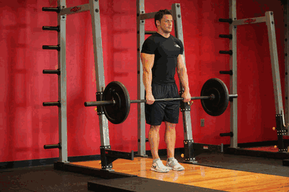Barbell Shrug GIF
