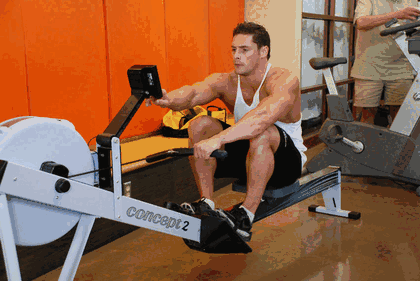 Rowing Machine GIF — animated cardio exercise demonstration