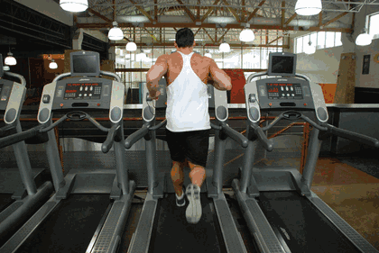 Treadmill Running exercise GIF demonstration